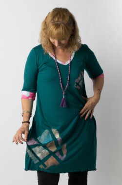 Vestido manga al codo - talle 2 amplio