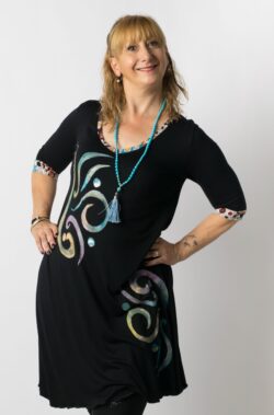 Vestido manga al codo - talle 2 amplio